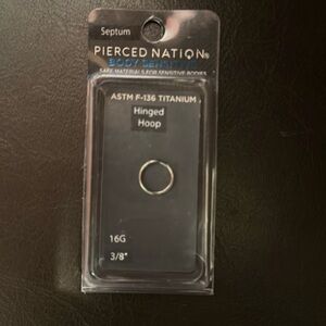 ⚜️16G 3/8” titanium hinged hoop ~ unisex Nostril Septum Helix Daith Tragus